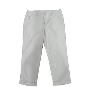 Chico’s Cropped Pants So Slimming Beige High Rise Women's 12